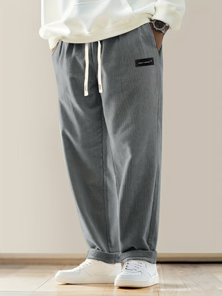 Relaxed corduroy drawstring casual trousers for men | Ellison -6