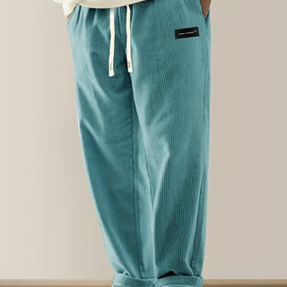 Relaxed corduroy drawstring casual trousers for men | Ellison -20