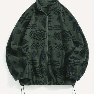 Marielle | Women's Patterned Zip Up Relaxed Fit Jacket