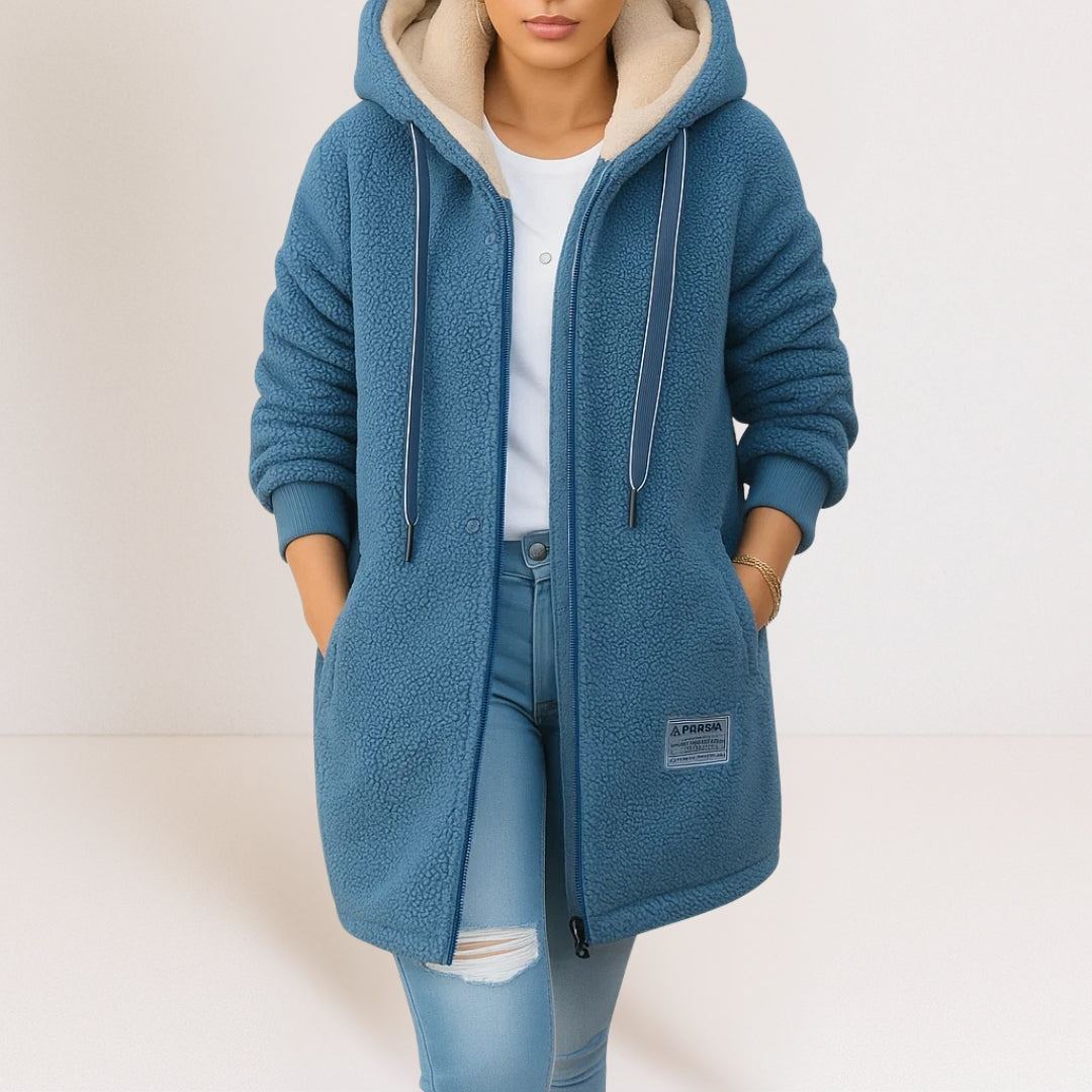 Marisette | Women's Hooded Zip Front Fleece Jacket
