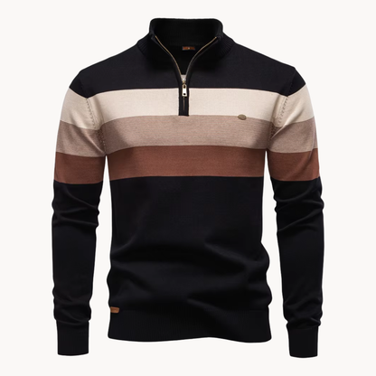 Soft quarter-zip cosy everyday jumper for men | Burk -2