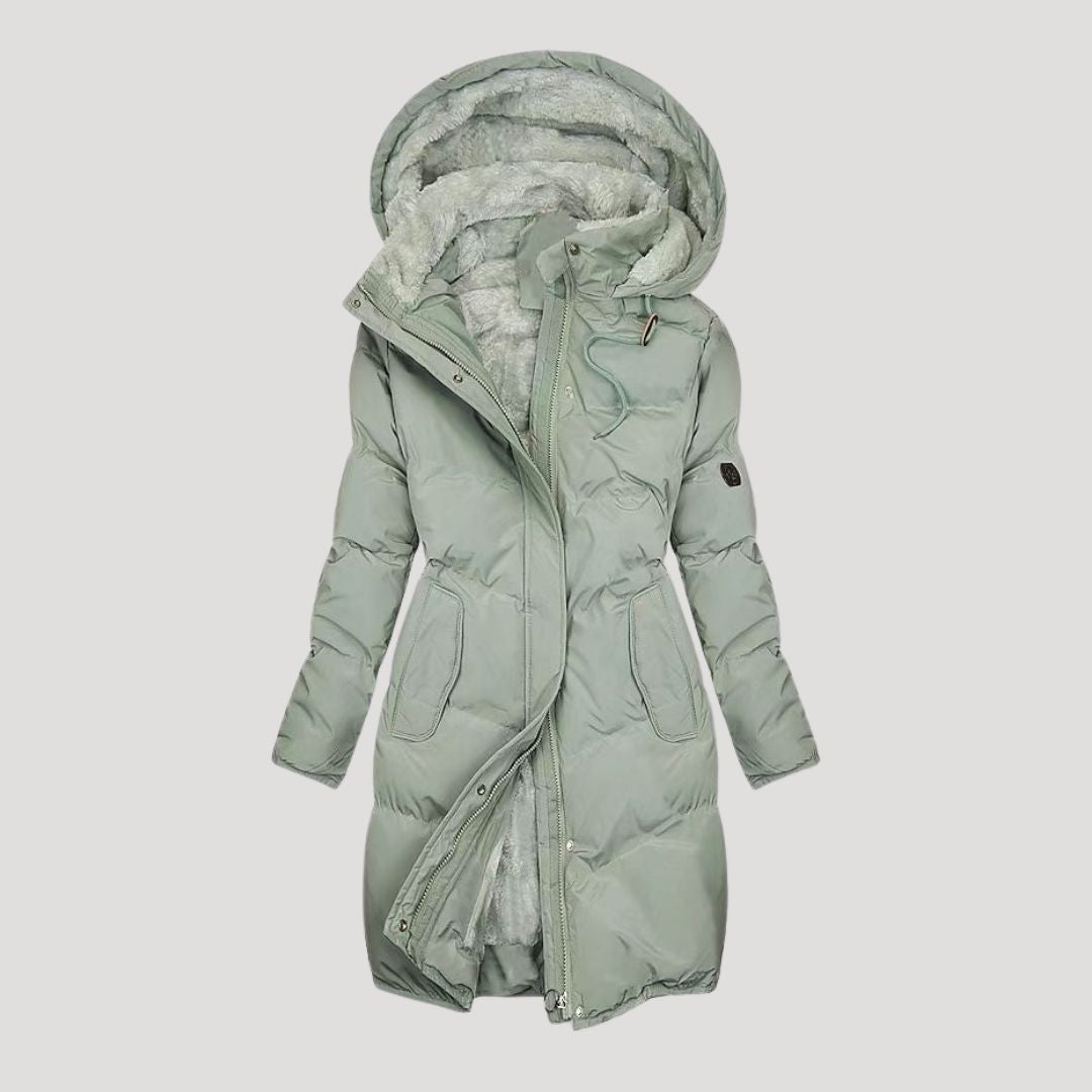 Long waterproof hooded faux fur winter coat for women | Nordica -2