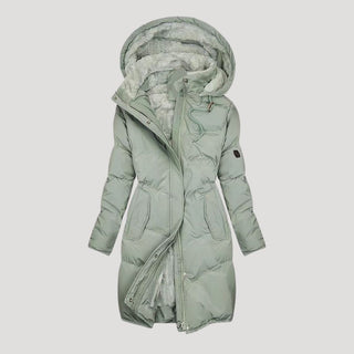 Long waterproof hooded faux fur winter coat for women | Nordica -2