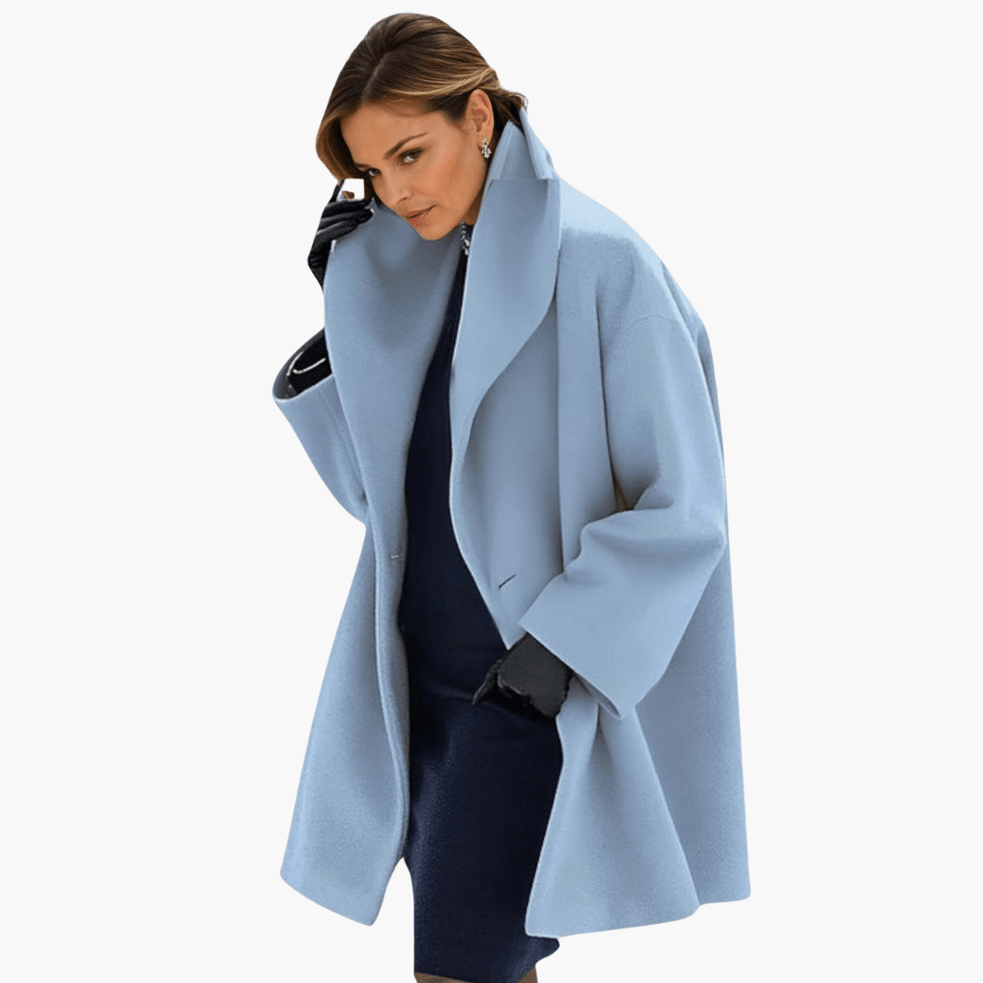 Wide-collar structured statement jacket for women | Valeria -2