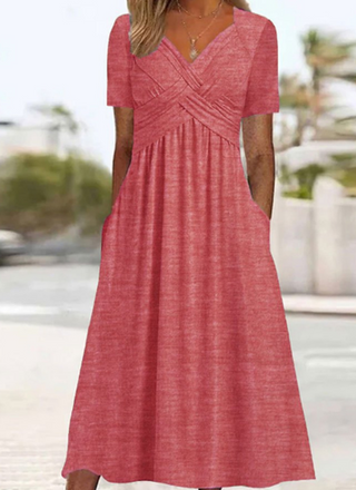 Stylish crossover everyday casual dress for women | Monica -5