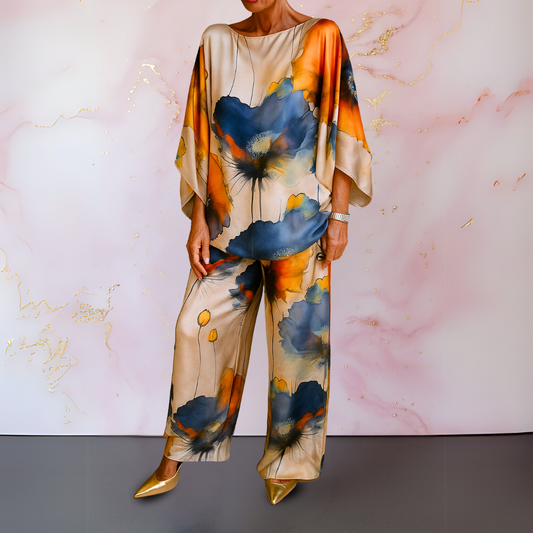 Elegant two-piece top and pants set for Women | Moniera Luxe
