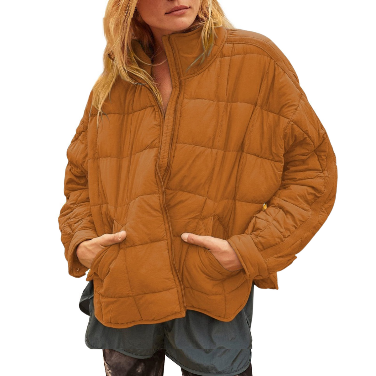 Lightweight compact zip puffer jacket for women | April -6