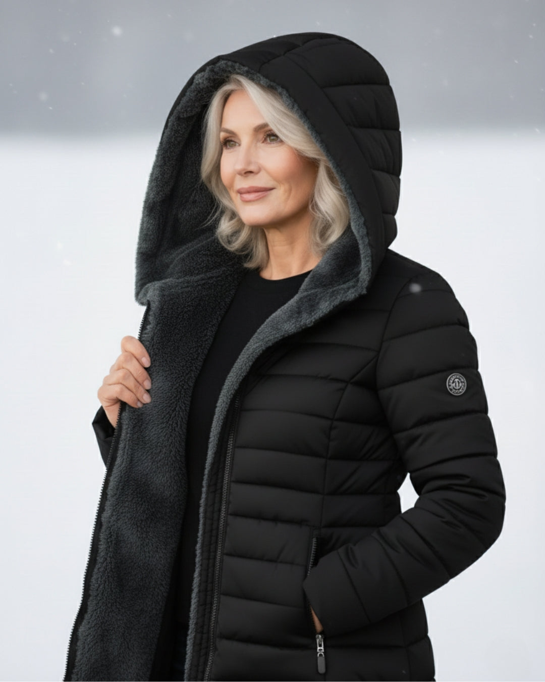 Warm puffer winter coat for women | Olivia -7