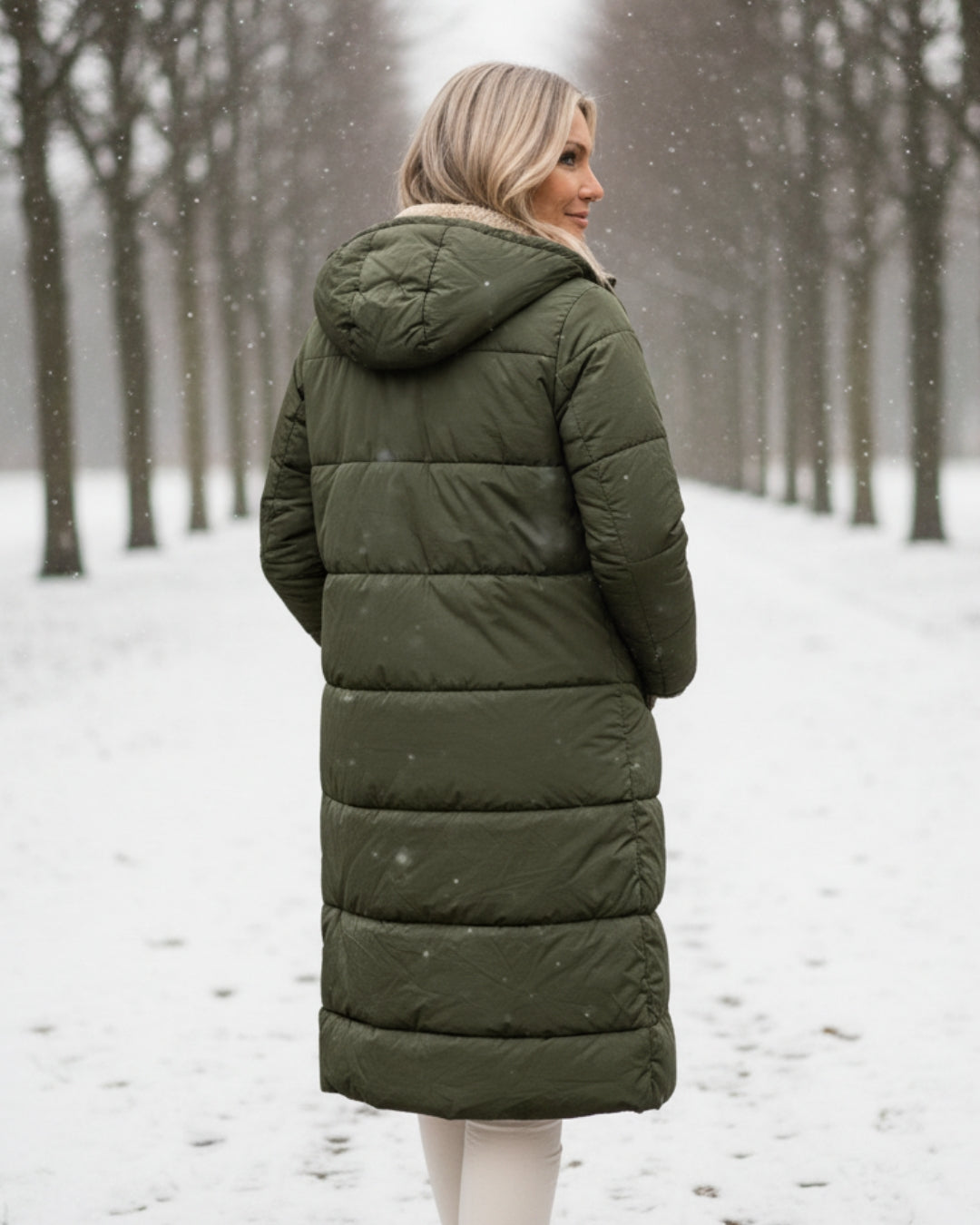 Cosy sherpa hooded winter coat for women | Eleanor -9
