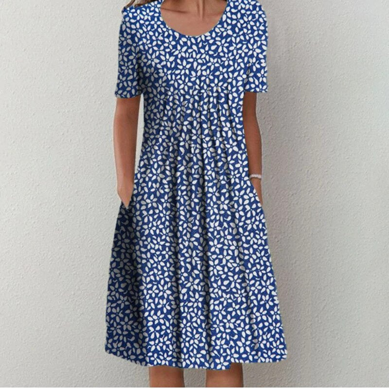 Comfortable tummy-coverage everyday dress for women | Gigi -4