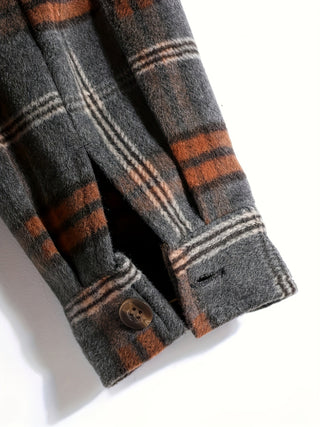 Norvane | Plaid Hooded Button Front Jacket with Pocket