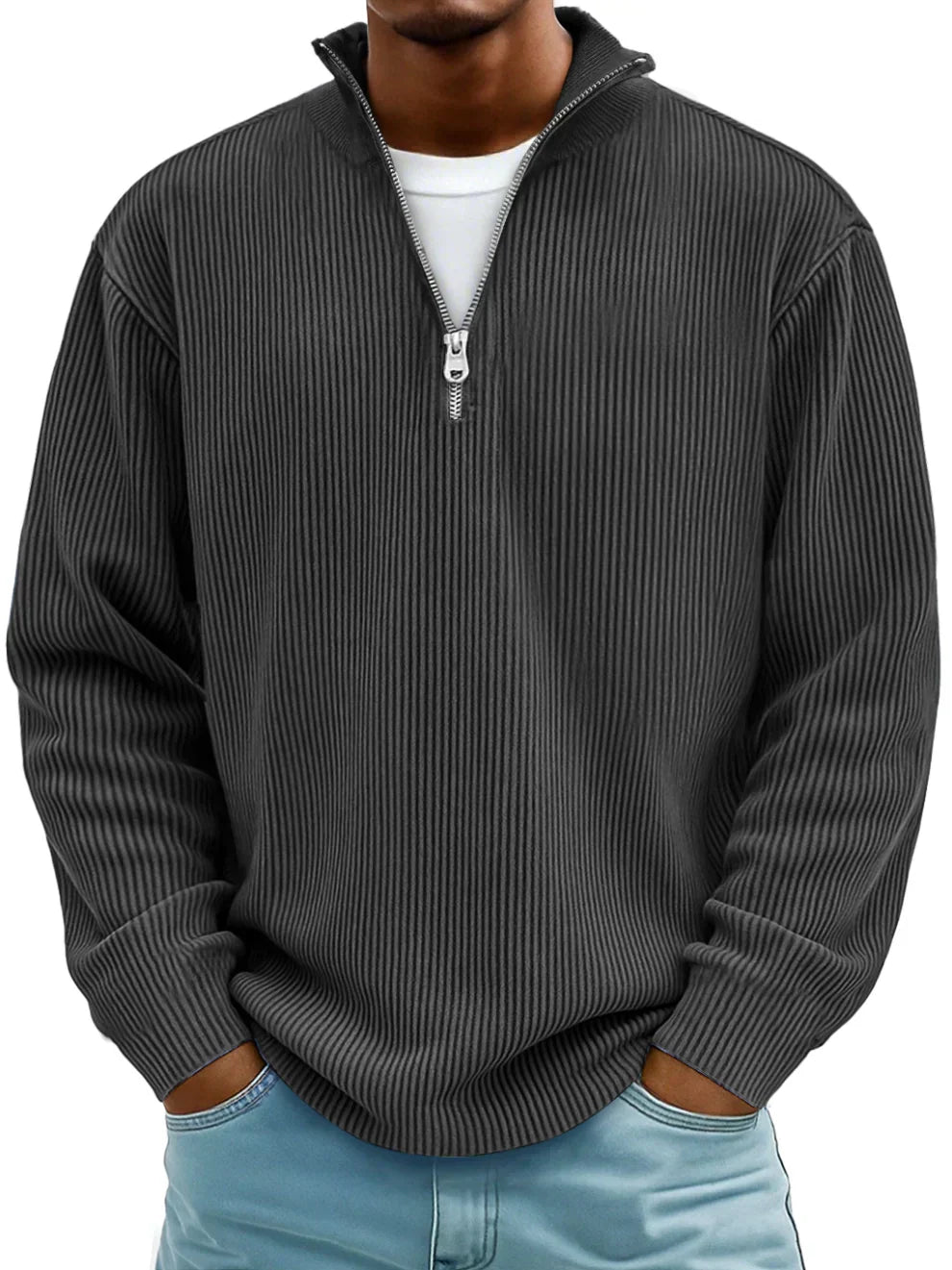 Trendy casual everyday knit pullover for men | Calixto -4