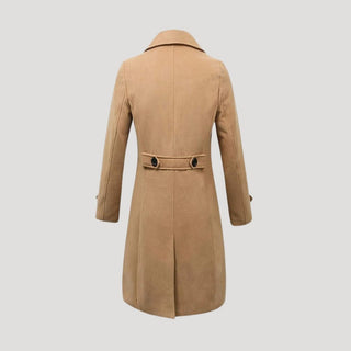 Wool blend double-breasted long winter overcoat for men | Longcoat -4