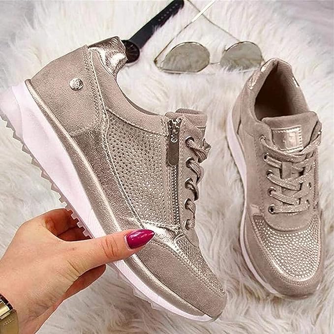 Zip-up orthopaedic everyday trainers for women | Ginette -3