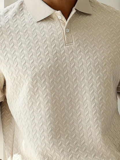 Textured casual everyday polo shirt for men | Ellison -4