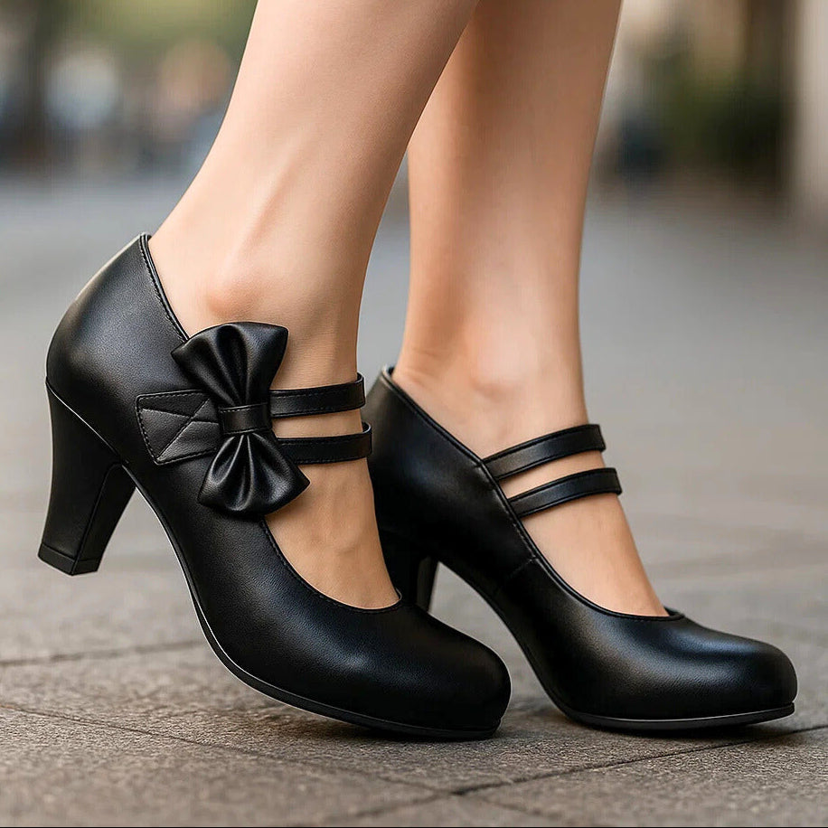 Elegant bow-detail occasion heels for women | Bella -10