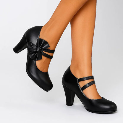 Elegant bow-detail occasion heels for women | Bella -12