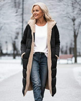 Cosy sherpa hooded winter coat for women | Eleanor -10