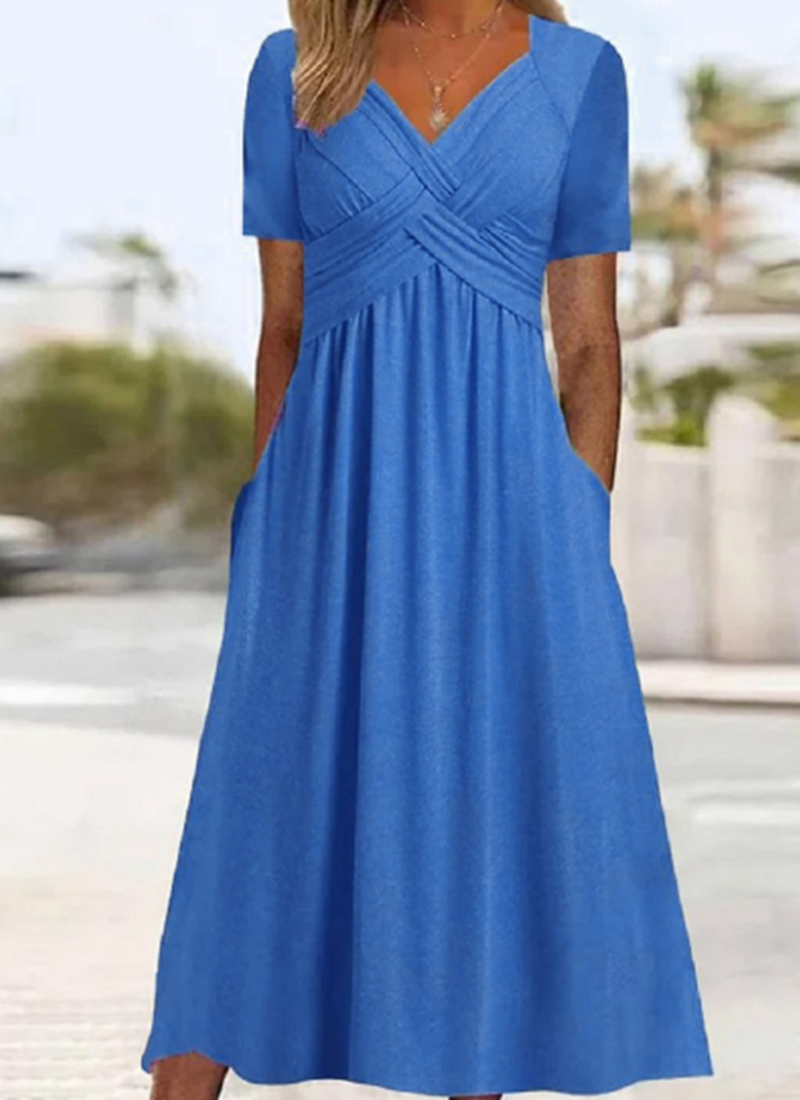 Stylish crossover everyday casual dress for women | Monica -6