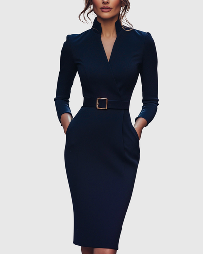 Elegant everyday midi dress for women | Claribel -7