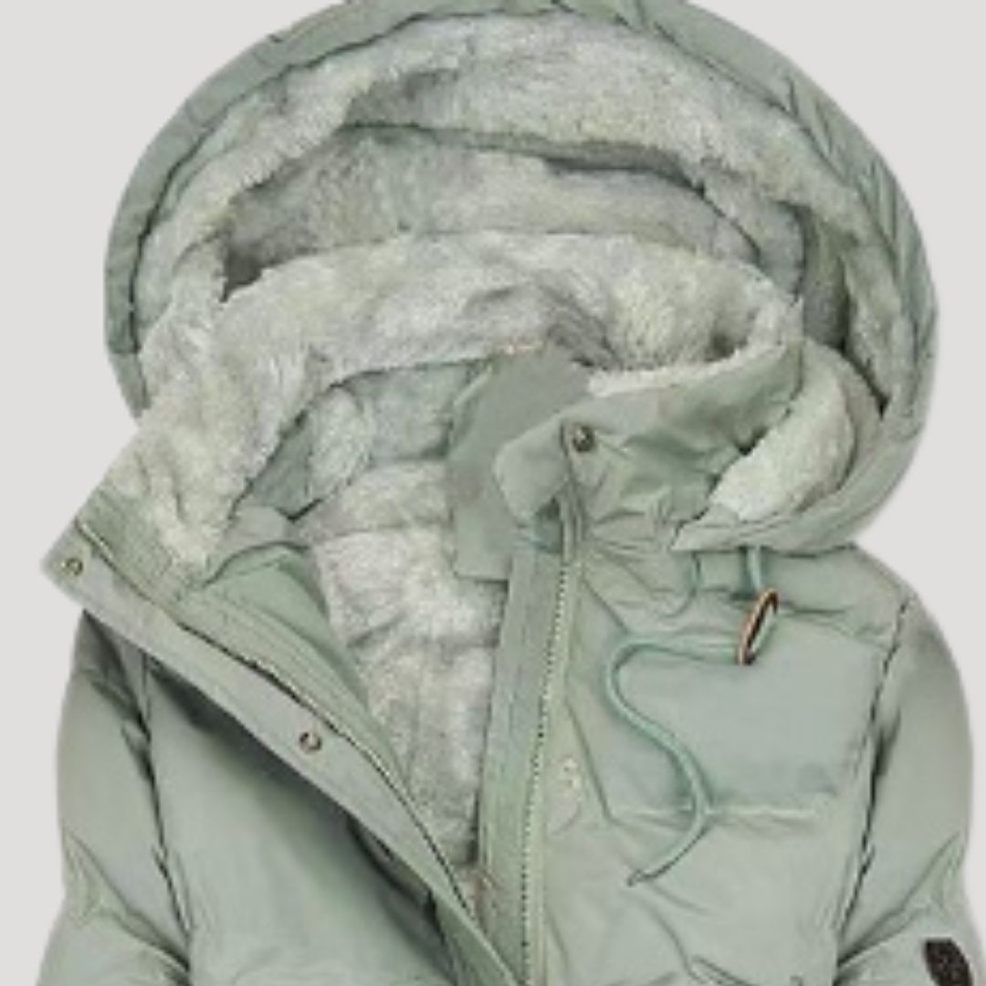 Long waterproof hooded faux fur winter coat for women | Nordica -4