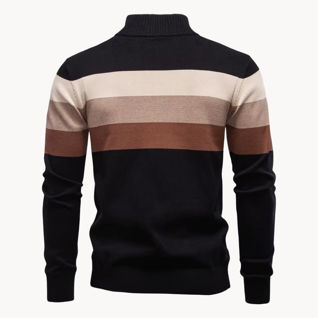 Soft quarter-zip cosy everyday jumper for men | Burk -20