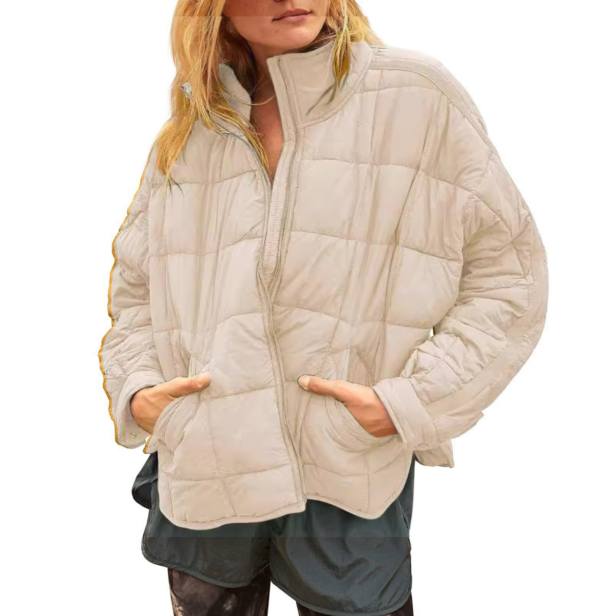 Lightweight compact zip puffer jacket for women | April -7