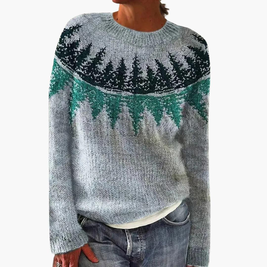 Textured round-neck knit everyday jumper for women | Marielle -7