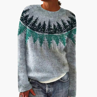 Textured round-neck knit everyday jumper for women | Marielle -7