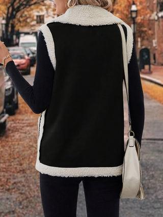 Varelle | Women's Lapel Collar Warm Vest with Front Pockets