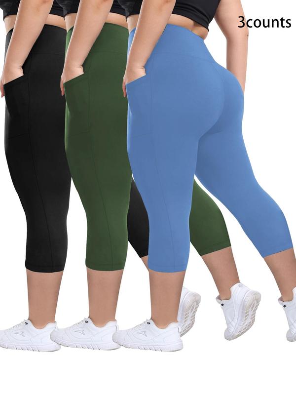 Breathable casual everyday capri trousers three-pack for women | Mira -2