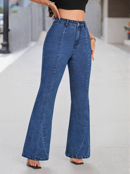 Blythe | Women's Button Front Flare Denim Jean