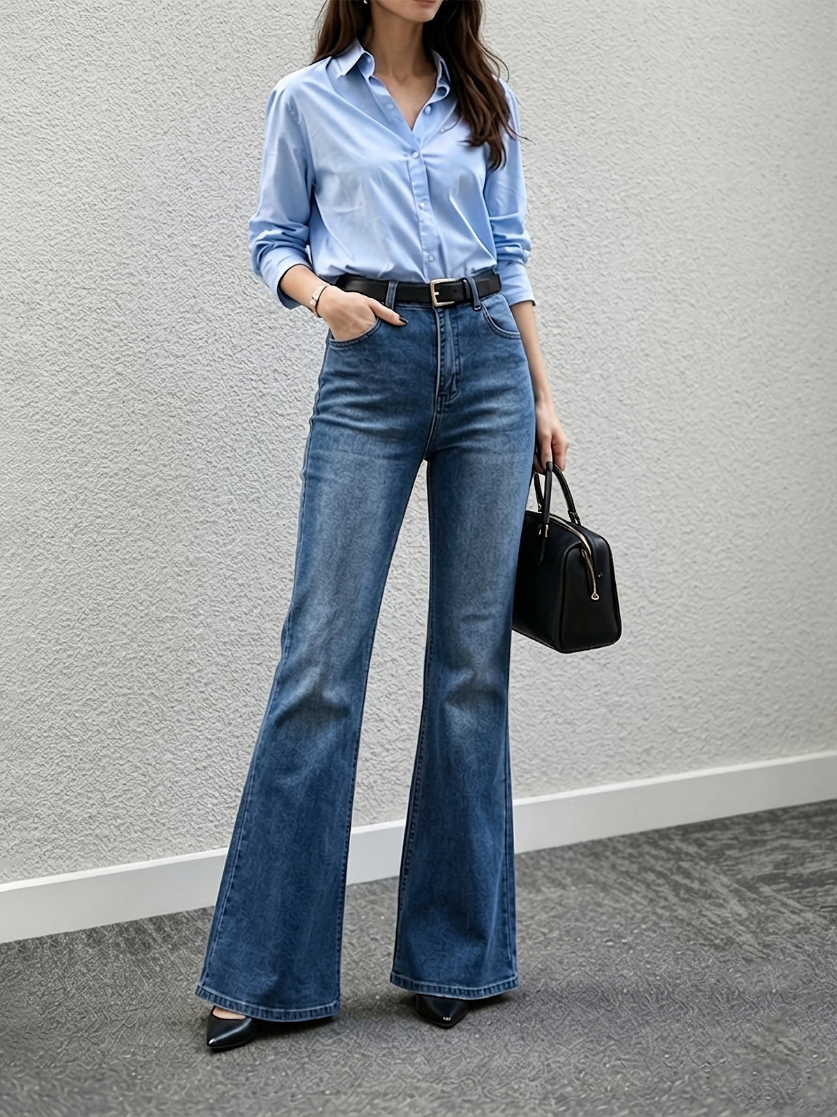 Adele | Women's High Waisted Flare Denim Jean