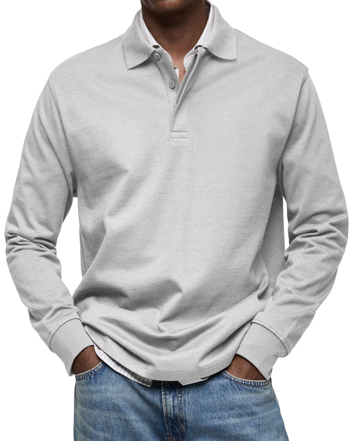 Classic long-sleeve everyday polo shirt for men | Wilson -4