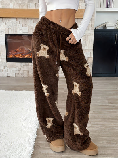 Coco | Women's Teddy Fleece Wide Leg Sweatpant