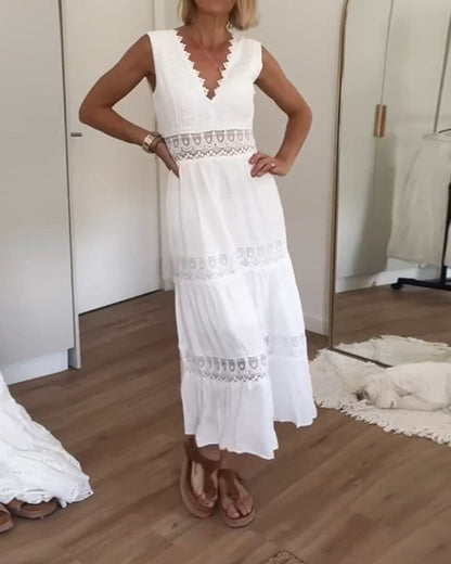 Aurélie for Women | Elegant Lace V-Neck Dress