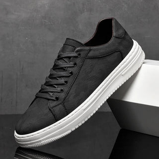 Classic leather stitched everyday trainers for men | Belmont -6