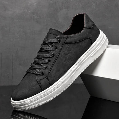 Classic leather stitched everyday trainers for men | Belmont -6
