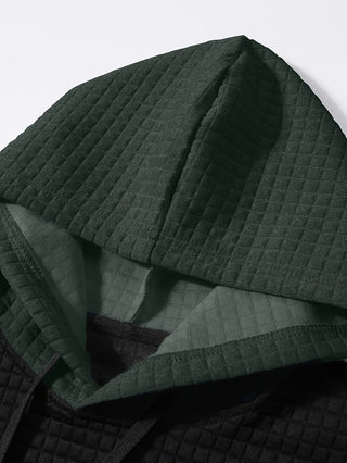 Tavren | Men's Textured Color Block Pullover Hoodie