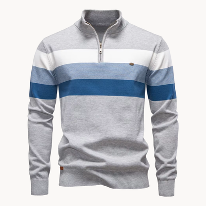 Soft quarter-zip cosy everyday jumper for men | Burk -1