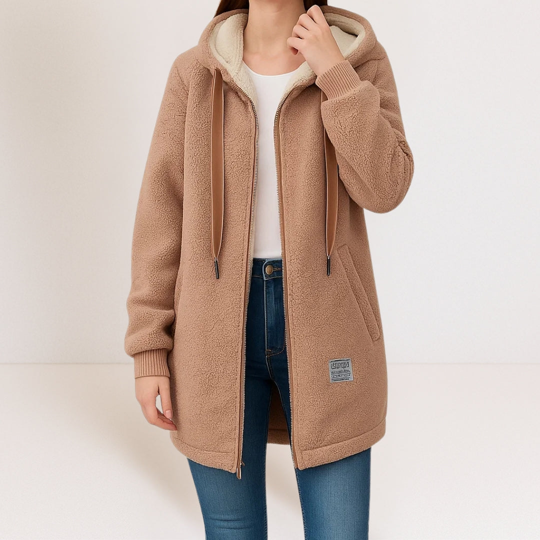 Marisette | Women's Hooded Zip Front Fleece Jacket