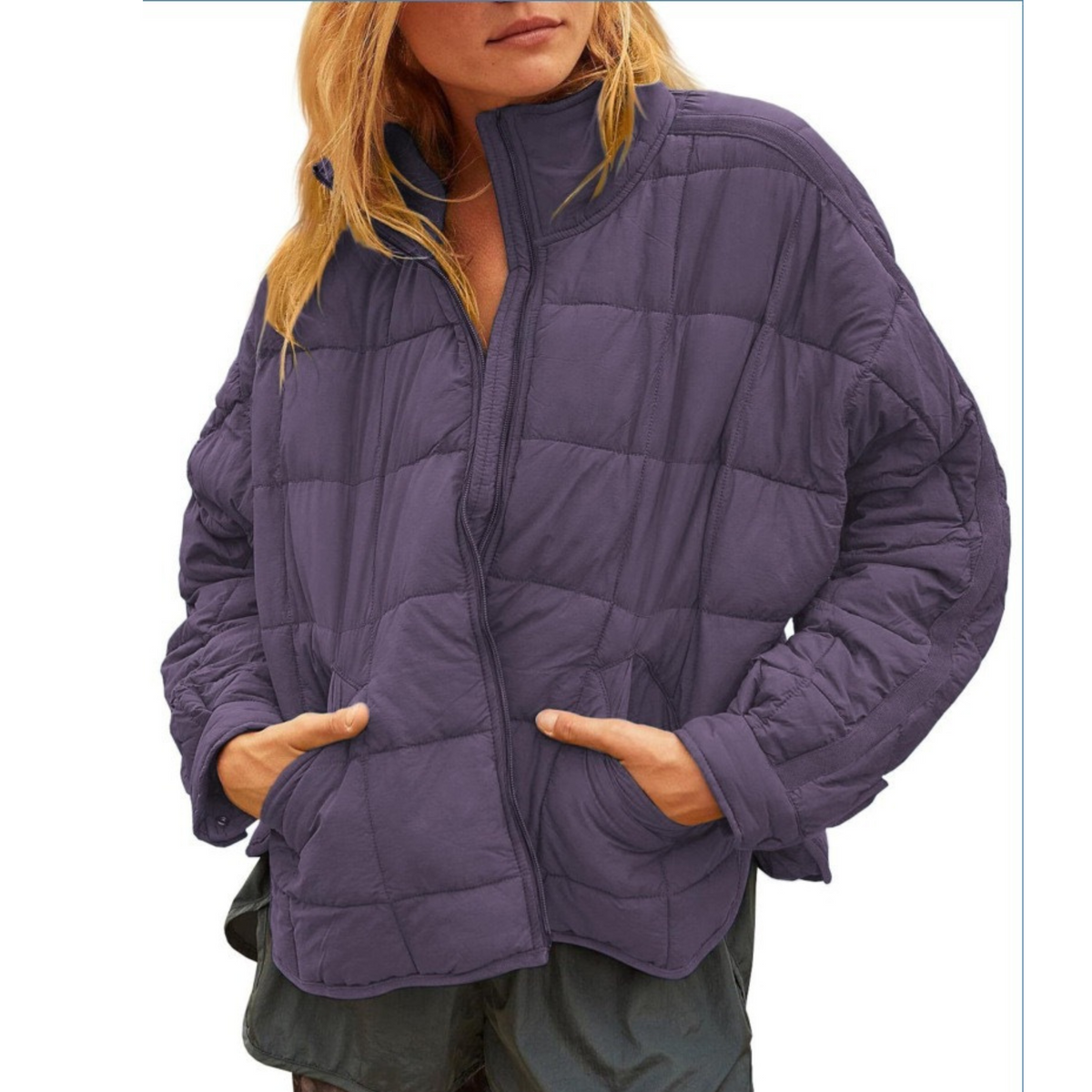 Lightweight compact zip puffer jacket for women | April -8