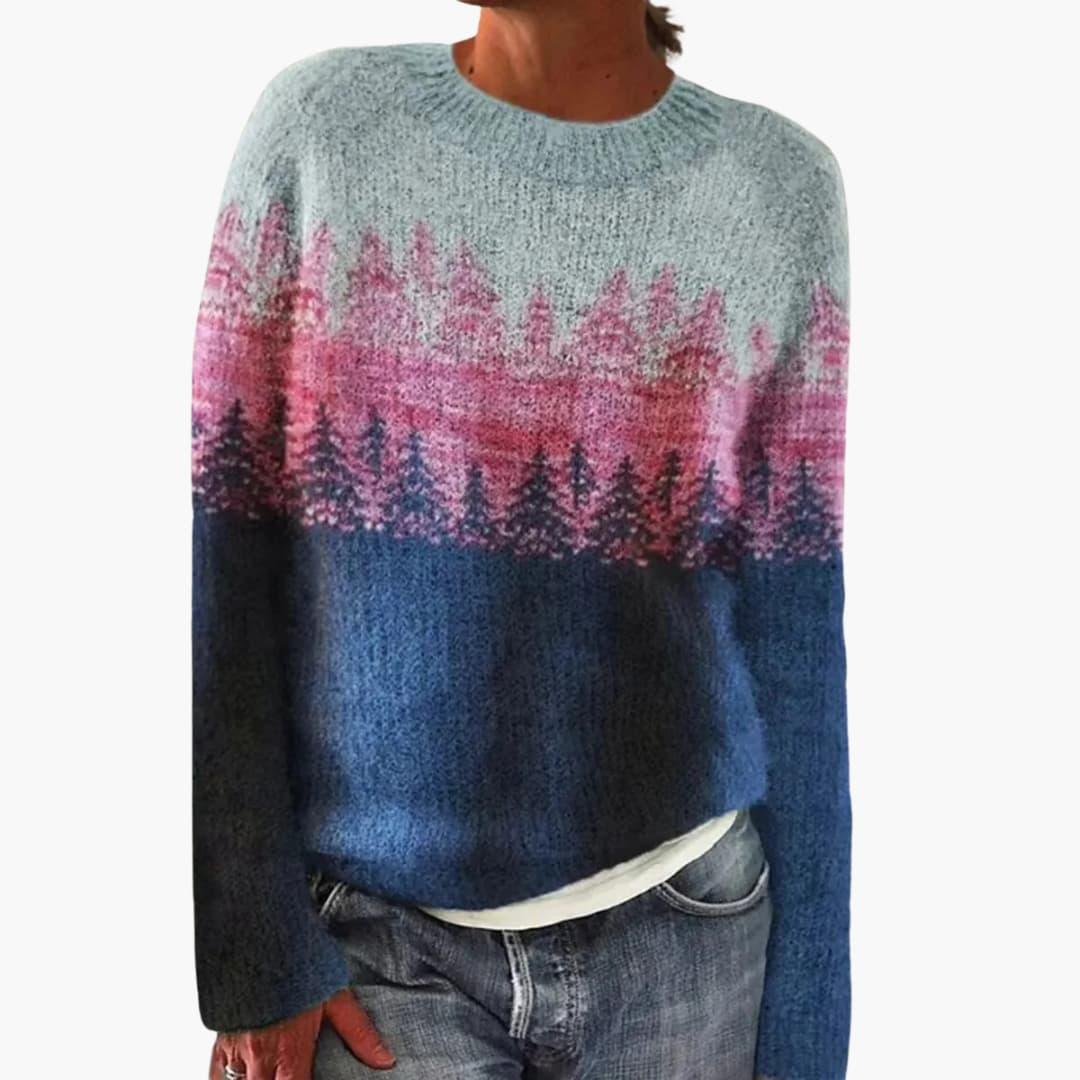 Textured round-neck knit everyday jumper for women | Marielle -8