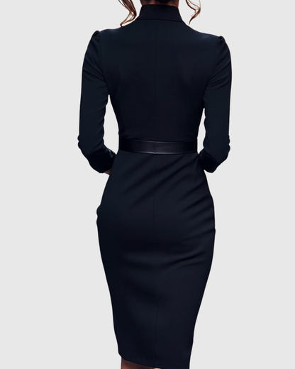 Elegant everyday midi dress for women | Claribel -4