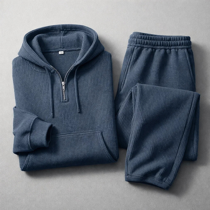 Relaxed waffle-knit matching set for men | Hudson -8