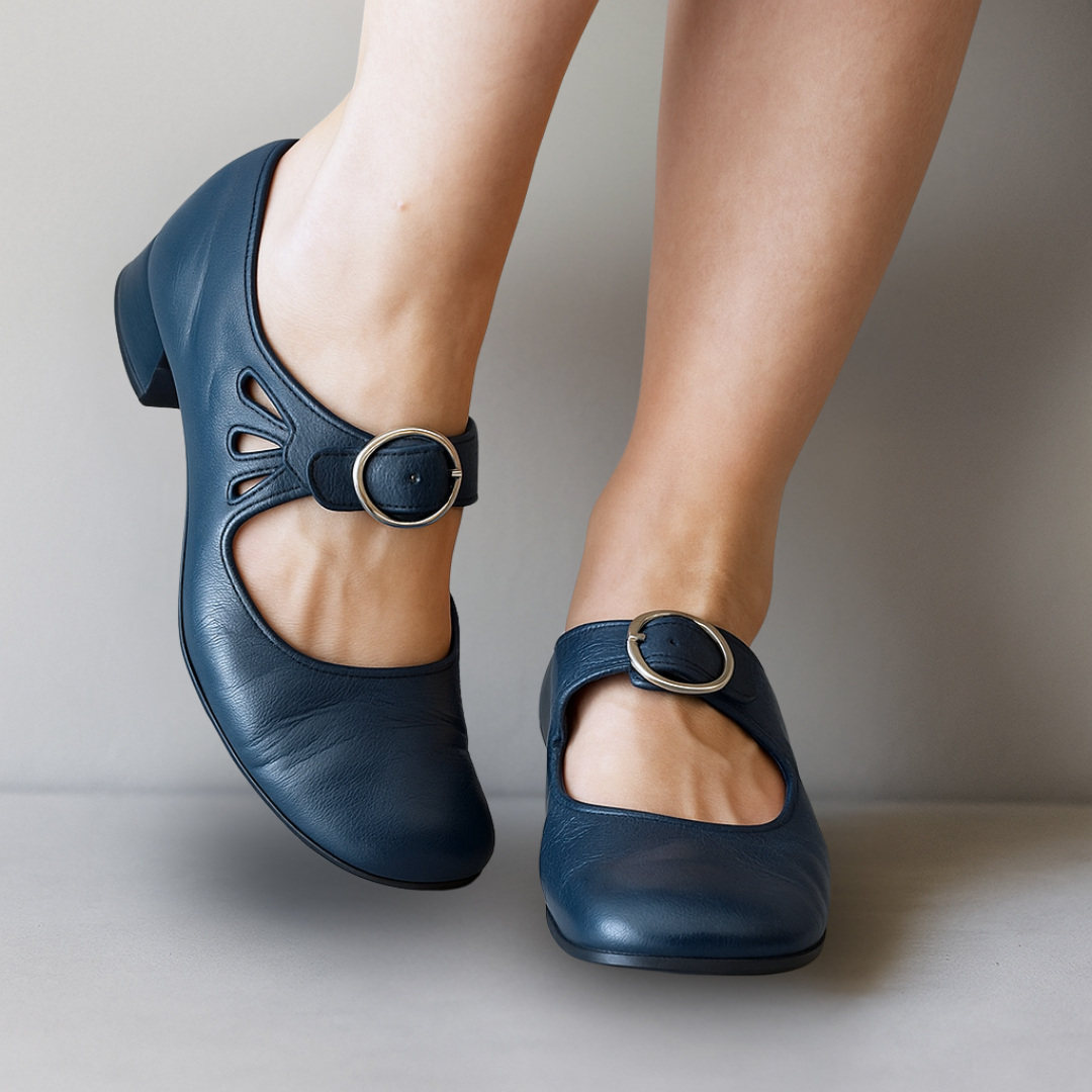Orthopaedic leather everyday flat shoes for women | Mary -7