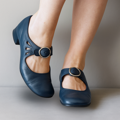 Orthopaedic leather everyday flat shoes for women | Mary -7