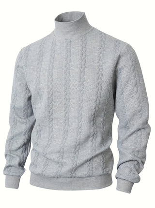 Lorven | Men's Textured High Neck Ribbed Sweatshirt