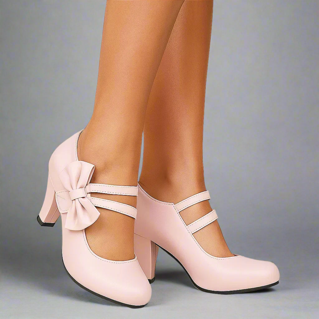 Elegant bow-detail occasion heels for women | Bella -6