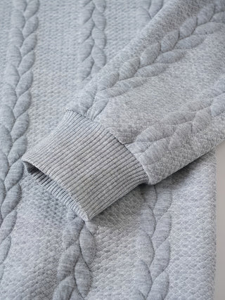 Lorven | Men's Textured High Neck Ribbed Sweatshirt